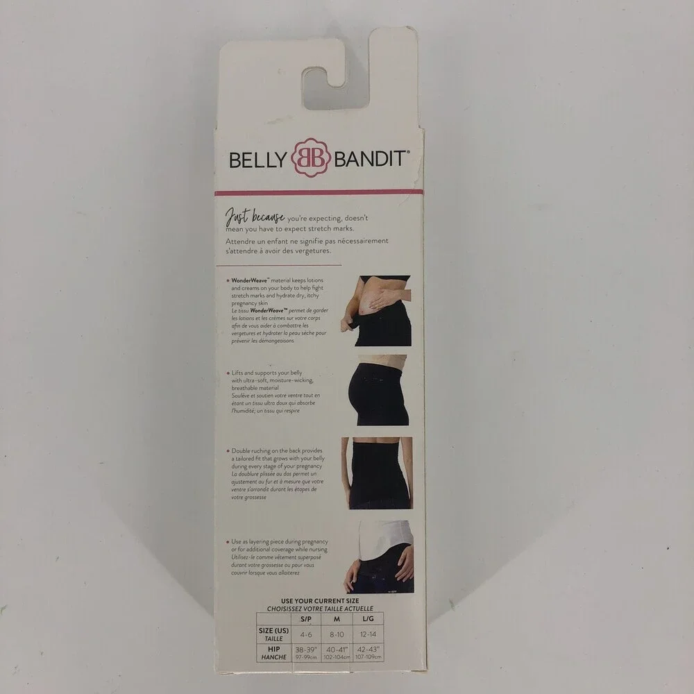 Belly Bandit Flawless Belly Maternity Clothing Extender Lifts Supports SM Black